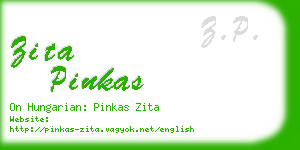 zita pinkas business card